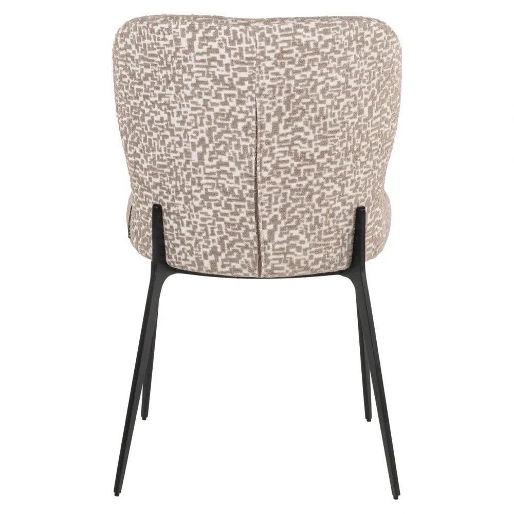 Scaun din Stofa Bej si Metal Negru L51xH83.5cm Sergio Richmond interiors