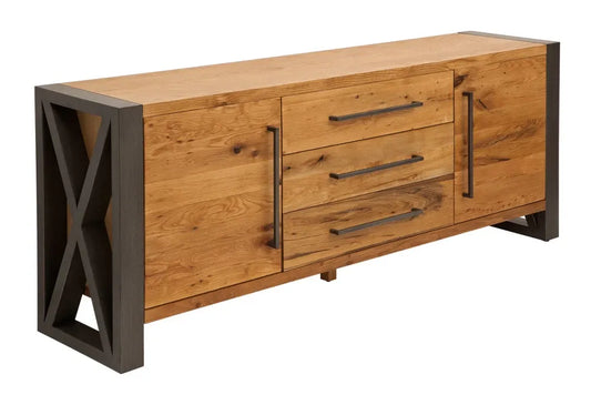 Comoda din MDF Maro si Metal Negru L200xH81cm Thor