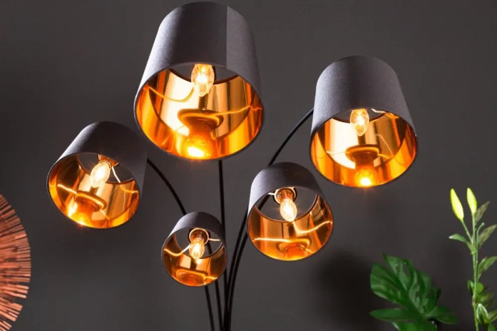 Lampa de podea din Metal Negru si Textil Negru H202xL100cm Levels