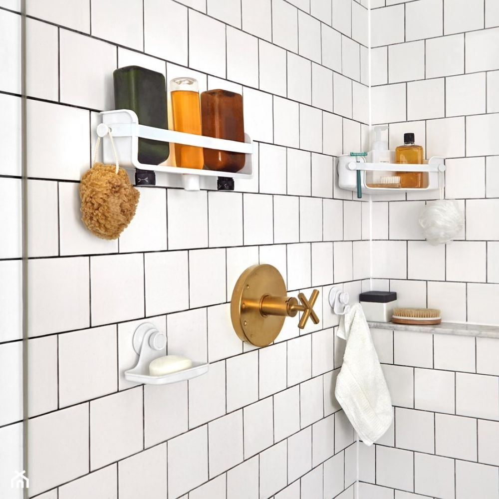 Etajera pentru baie din Plastic Alb Flex H9xL33cm