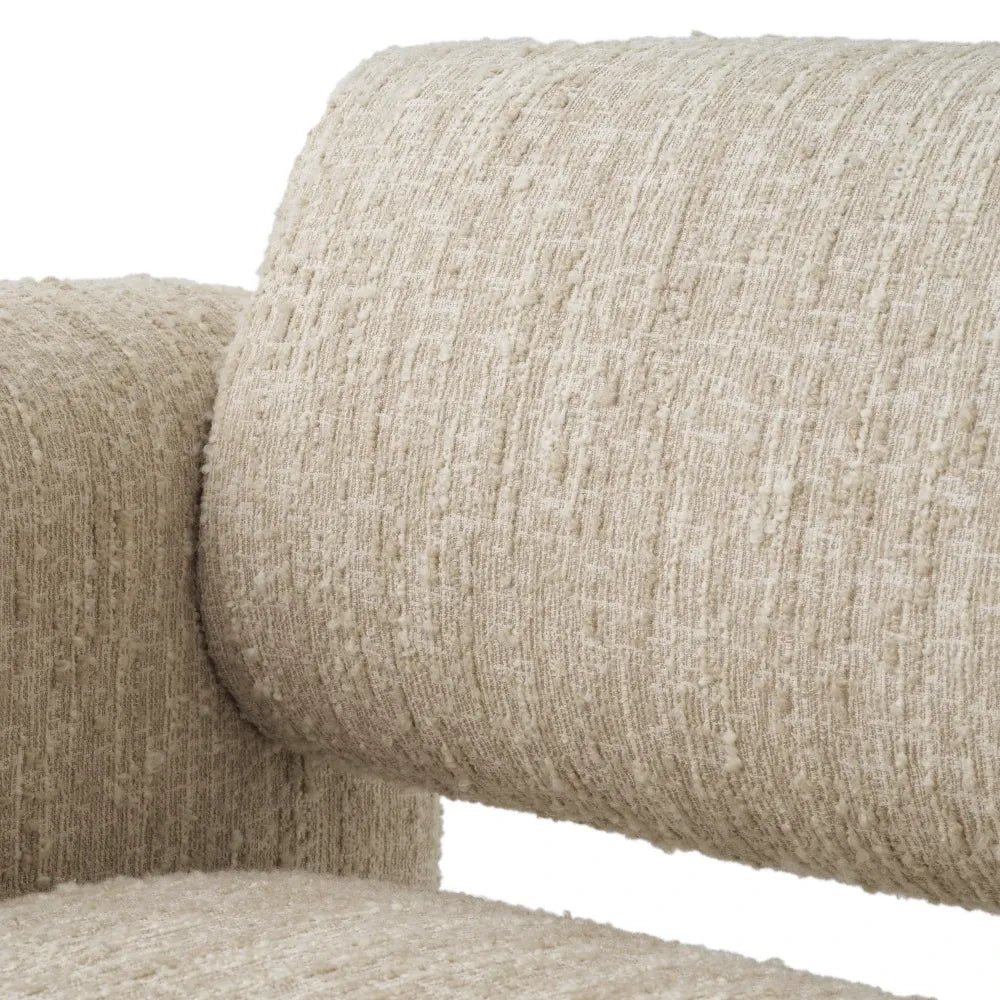 Fotoliu tapitat cu Stofa boucle Crem L100xA96xH80cm Vesper Eichholtz