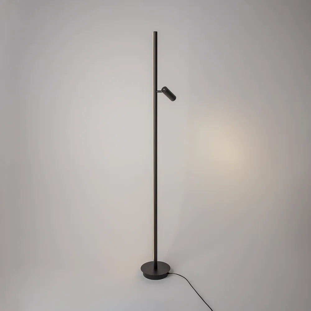 Lampa de podea din Aluminiu Negru si Metal Negru H155xL20cm Thin