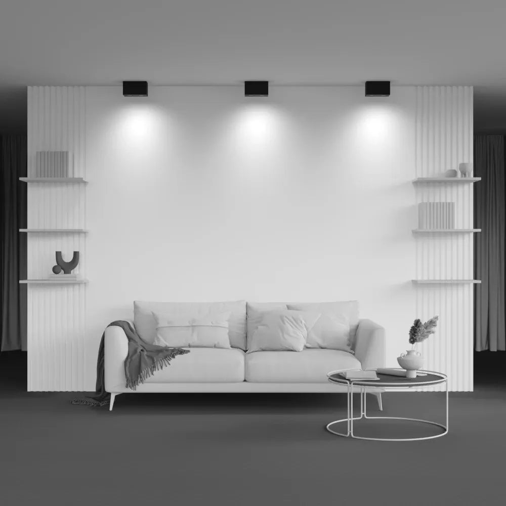 Spot aplicabil din Aluminiu Negru H11.5xL20cm IP 20 GU10 50W Atom