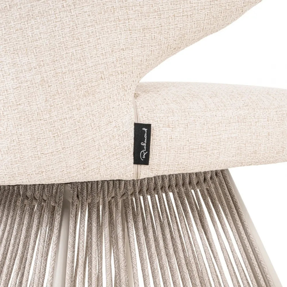 Scaun de exterior din Stofa Bej si Metal Bej L58xH81.5cm Nuba Richmond interiors