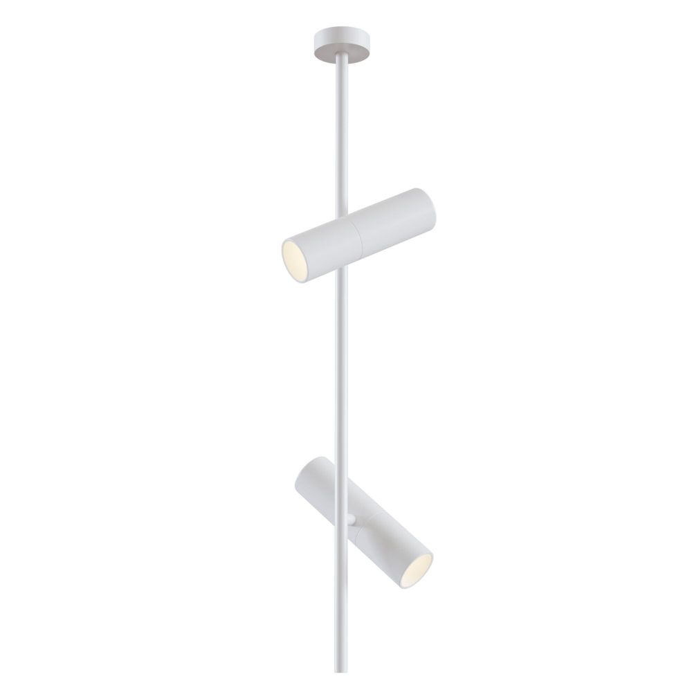 Pendul din Aluminiu Alb cu 2 becuri L20x6xH77cm Elti