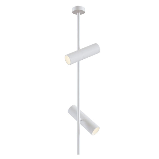Pendul din Aluminiu Alb cu 2 becuri L20x6xH77cm Elti