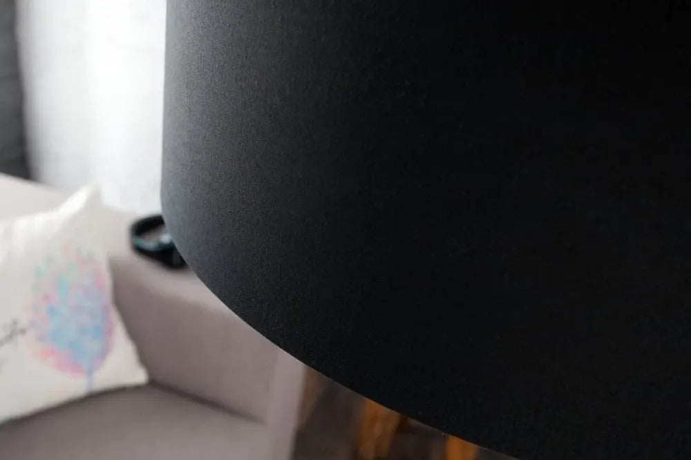 Lampa de podea din Metal Argintiu si Textil Negru H170-200xL170-180cm Big Bow