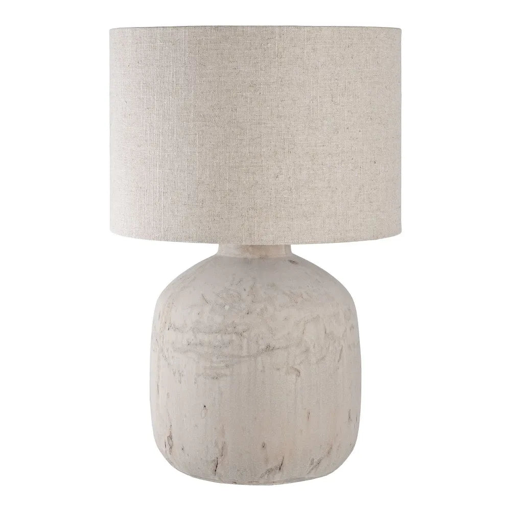 Veioza din Ceramica Bej si Textil Bej H46,5xD30cm Bilby
