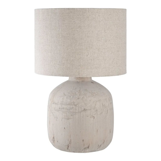 Veioza din Ceramica Bej si Textil Bej H46,5xD30cm Bilby