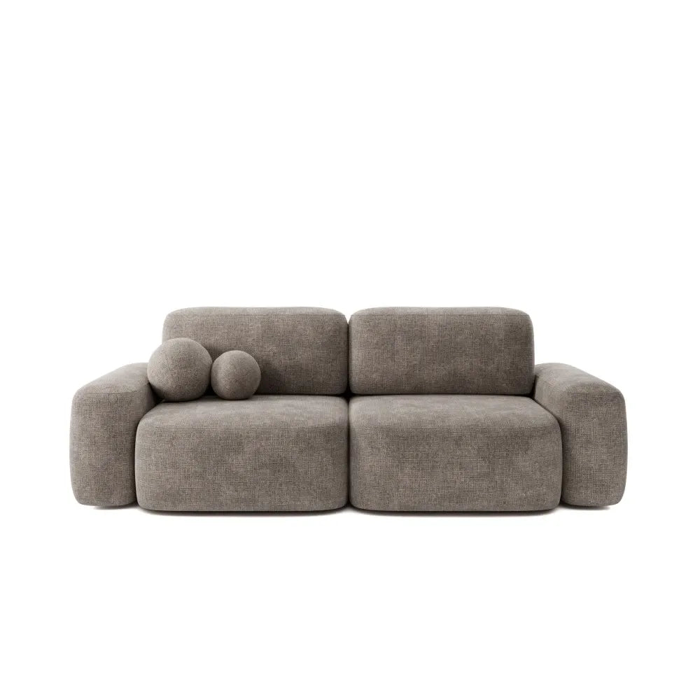 Canapea extensibila tapitata cu material chennile maro Bold L259x88cm