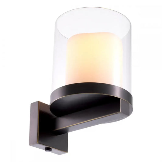Aplica de perete din Metal Bronz si Sticla Transparent H18.5xL14cm Donovan Eichholtz