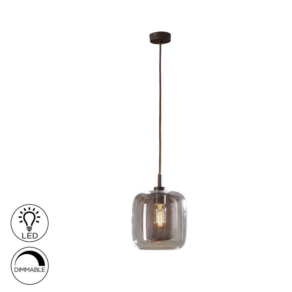 Pendul cu inaltime reglabila din Sticla Negru D20xH120cm Fox
