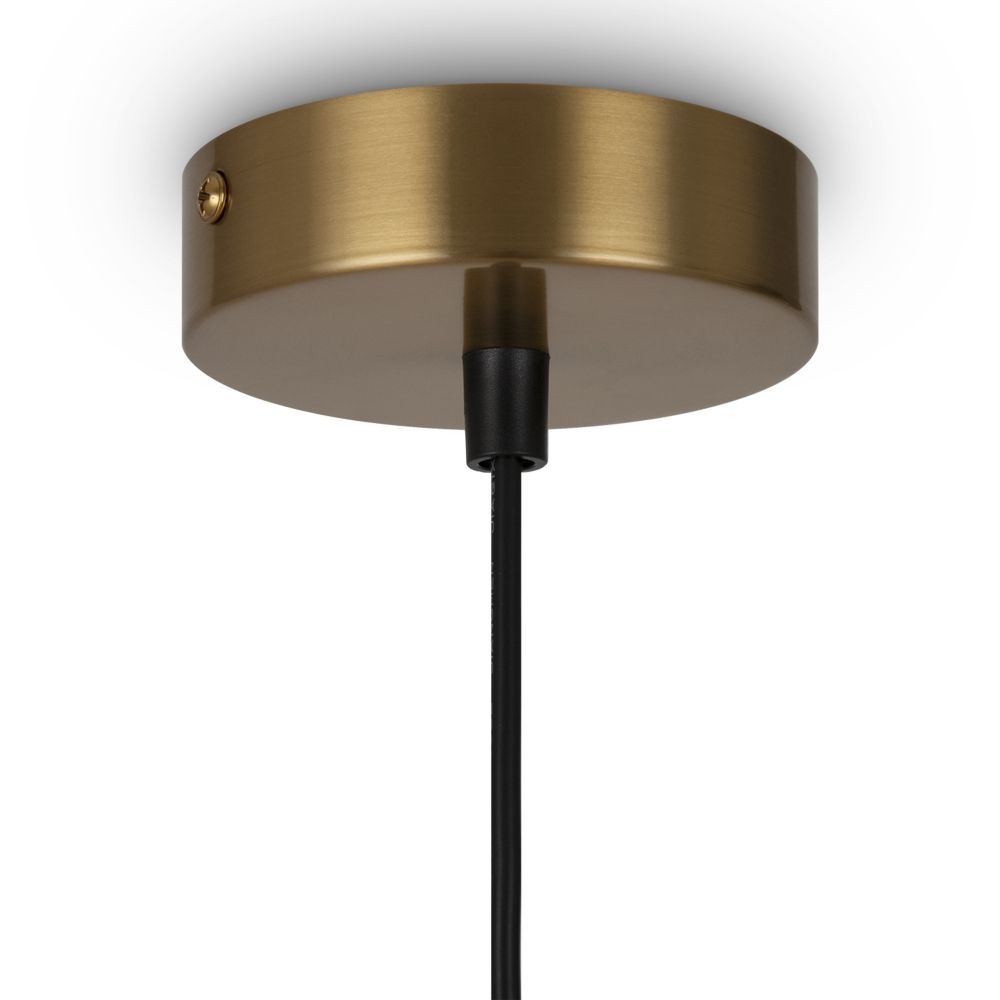 Lustra din Metal si Sticla Alama/Alb cu 6 becuri G9 25W D58xH178cm Ring