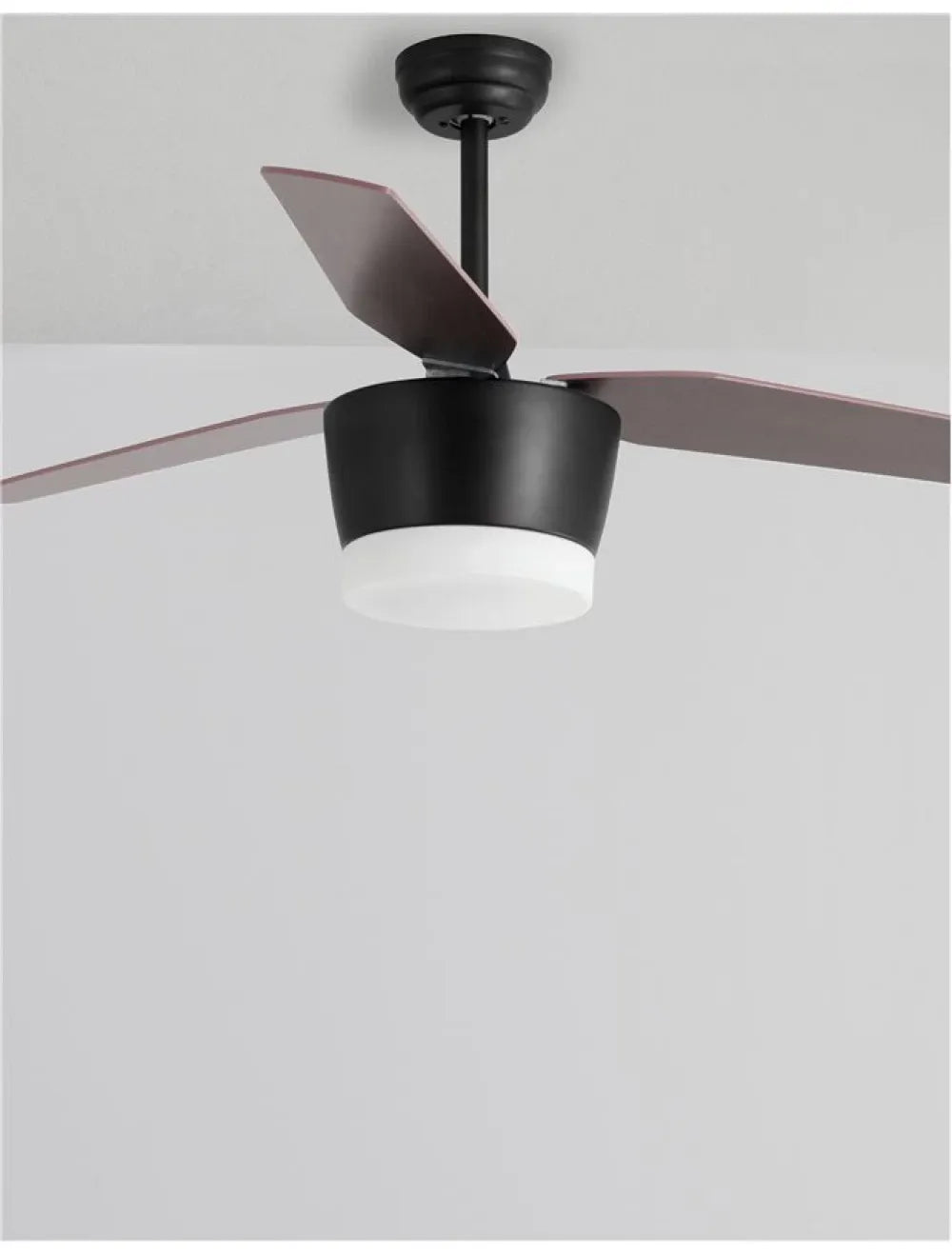 Ventilator structura din Metal Negru si abajur din Sticla Alb H38-51xL132cm IP20 18W 650lm 3000k MONSOON