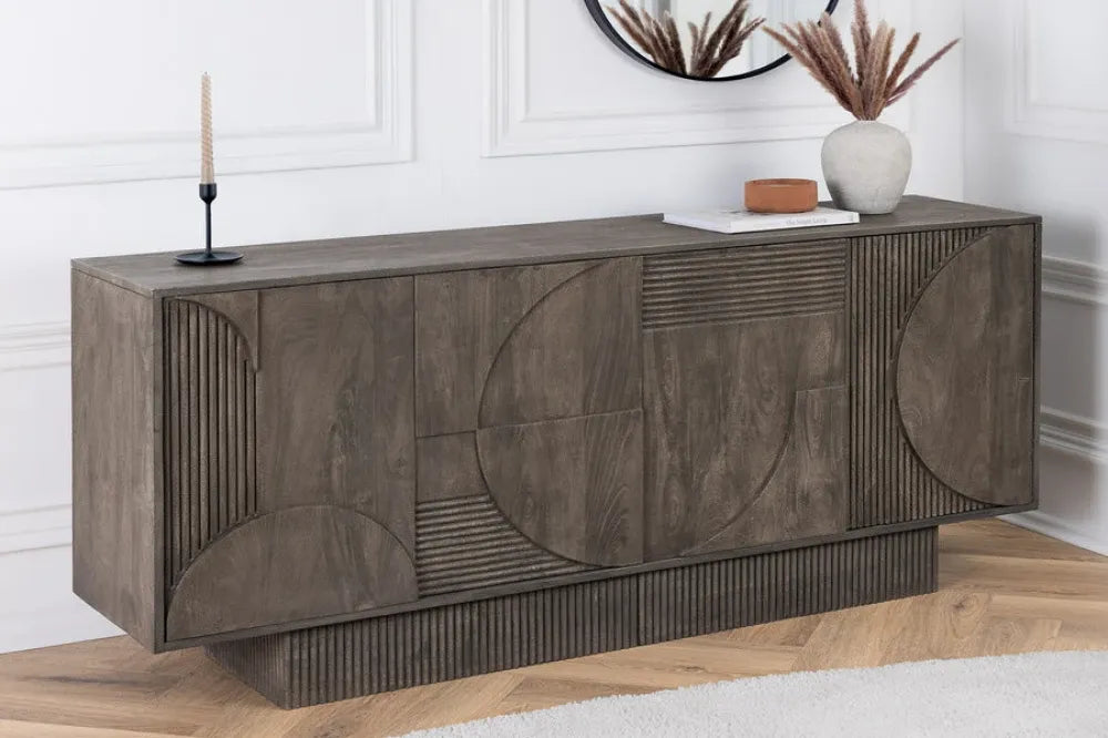 Comoda din Lemn de mango Gri L170xH80cm ART DECO