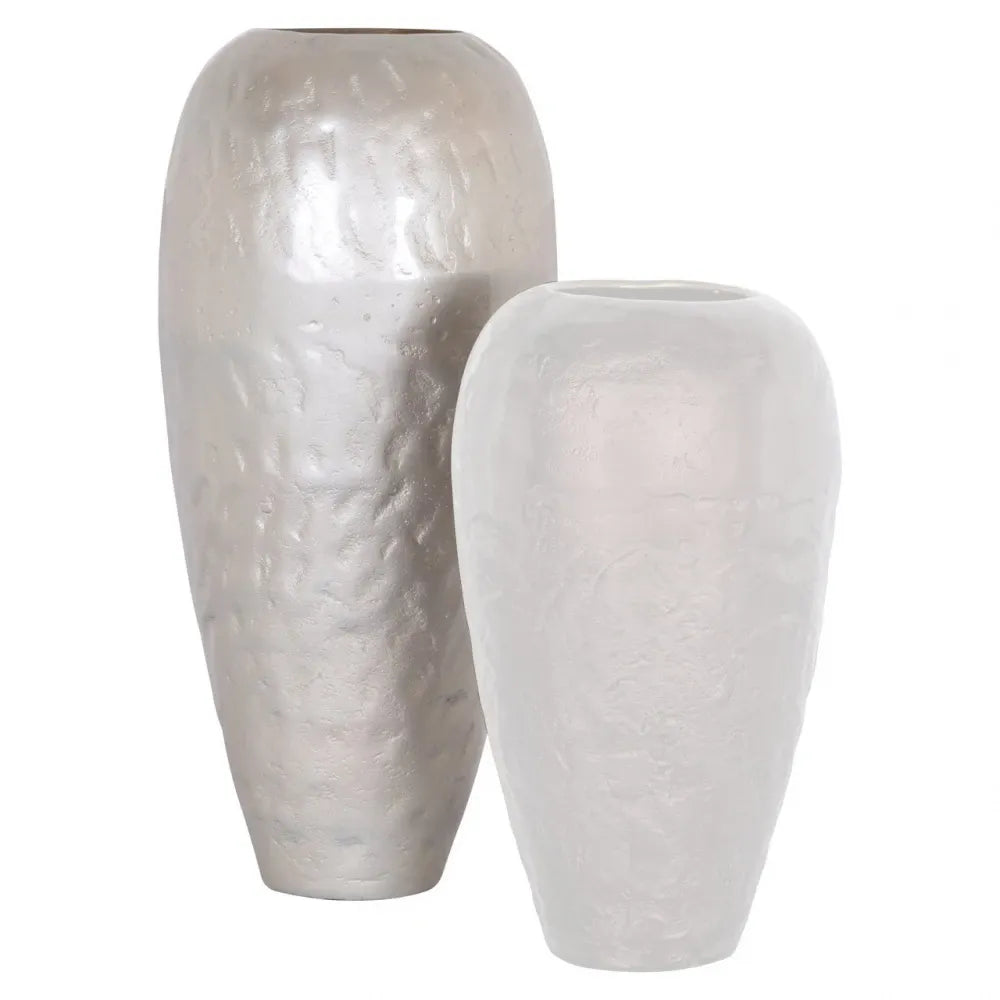Vaza decorativa din Aluminiu Alb D19xH39cm Jildou  Richmond Interiors