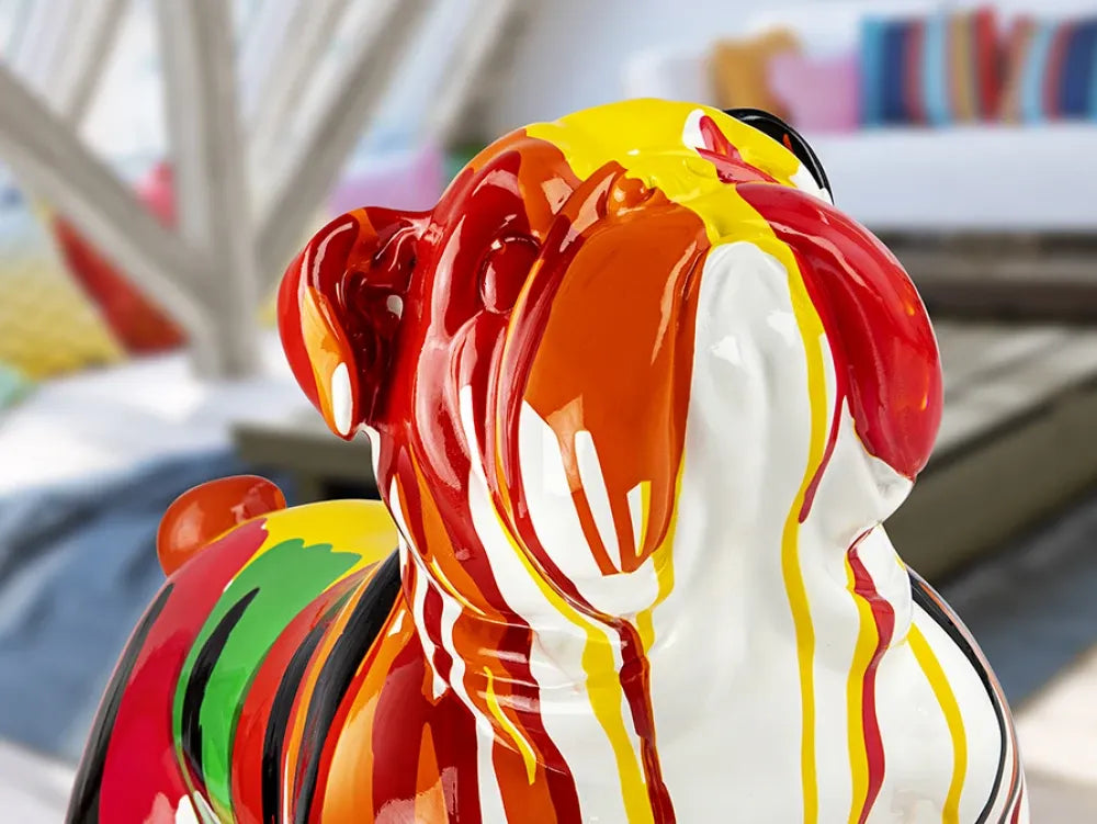 Statueta bulldog din Rasina Multicolor L31xH41cm Otto