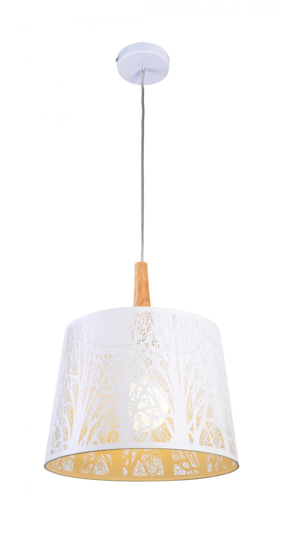 Pendul cu inaltime reglabila din Metal Alb D35xH120cm Lantern