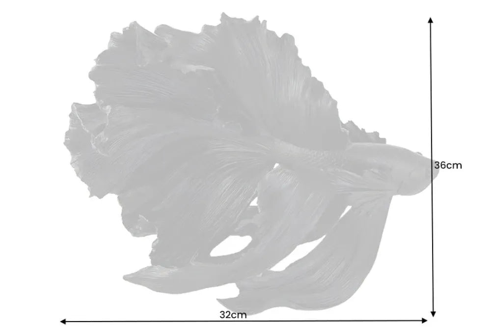 Statueta din Polirasina Negru H36xL32cm Crowntail