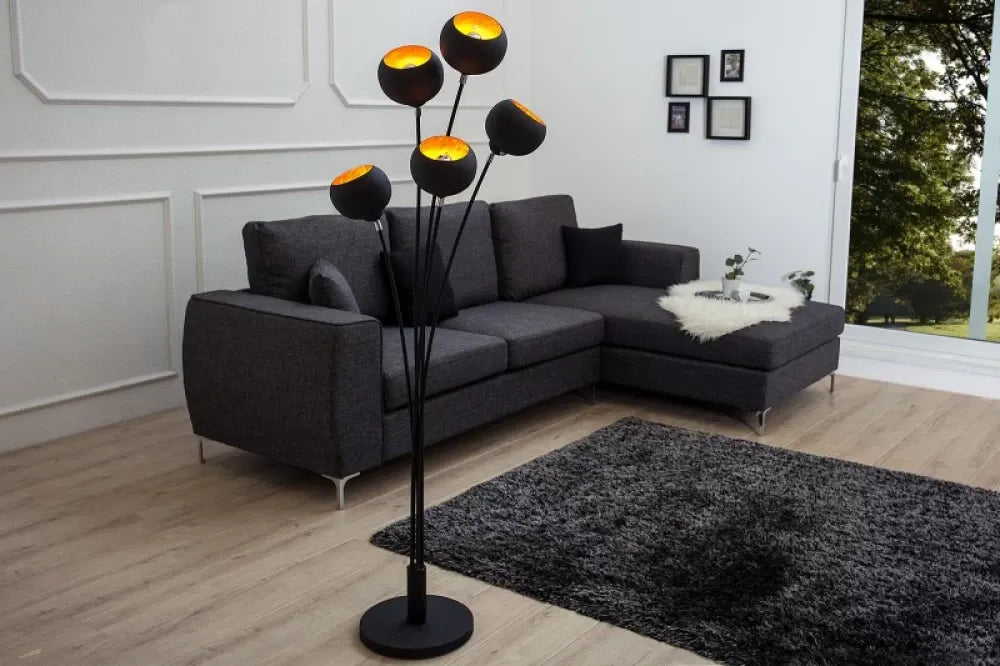 Lampa de podea din Metal Negru H170xL60cm Magma