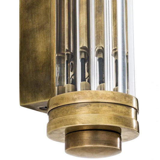 Aplica de perete din Metal Alama si Sticla Transparent H40xL7cm Gascogne S Eichholtz