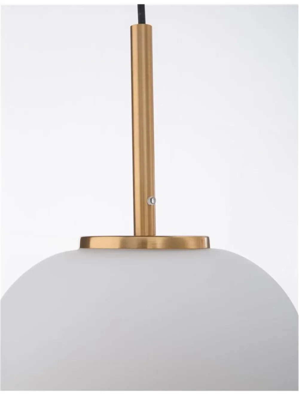 Pendul structura din Metal Auriu si abajur din Sticla Alb H120xL22cm IP20 LATO