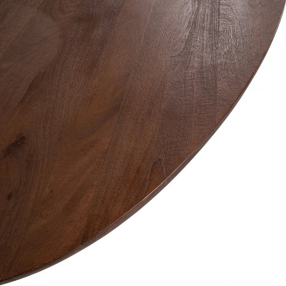 Masa ovala din Metal Negru si Lemn de mango Maro L280xH76cm Stafford Richmond interiors