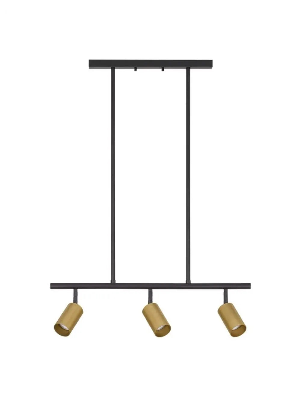 Lustra structura din Aluminiu Negru si abajur din Aluminiu Auriu H87.5xL72cm IP20 POGNO