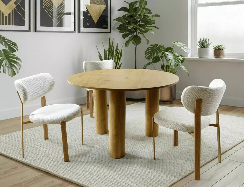 Masa rotunda din MDF+Furnir Maro D120xH76cm Montana