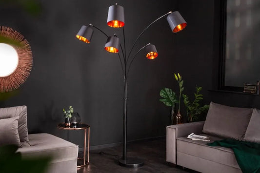 Lampa de podea din Metal Negru si Textil Negru H202xL100cm Levels