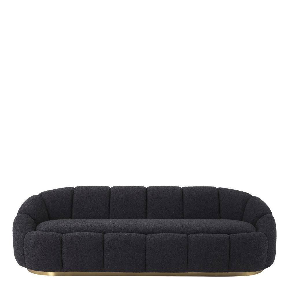 Canapea fixa Inger Eichholtz tapitata cu Stofa Boucle Negra L230cm