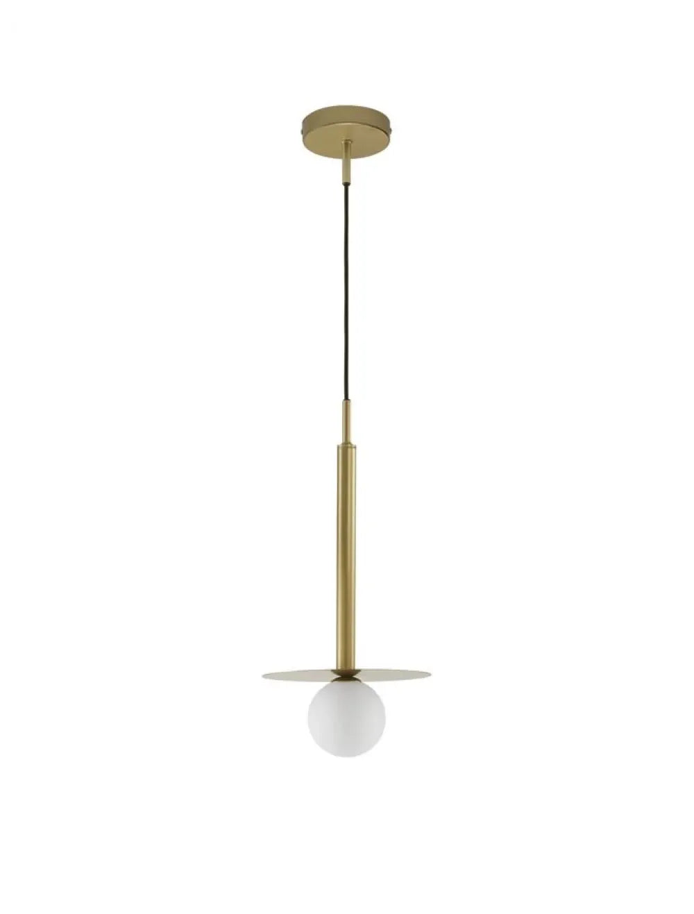 Pendul structura din Metal Auriu si abajur din Sticla Alb H150xL22cm IP20 PIELO