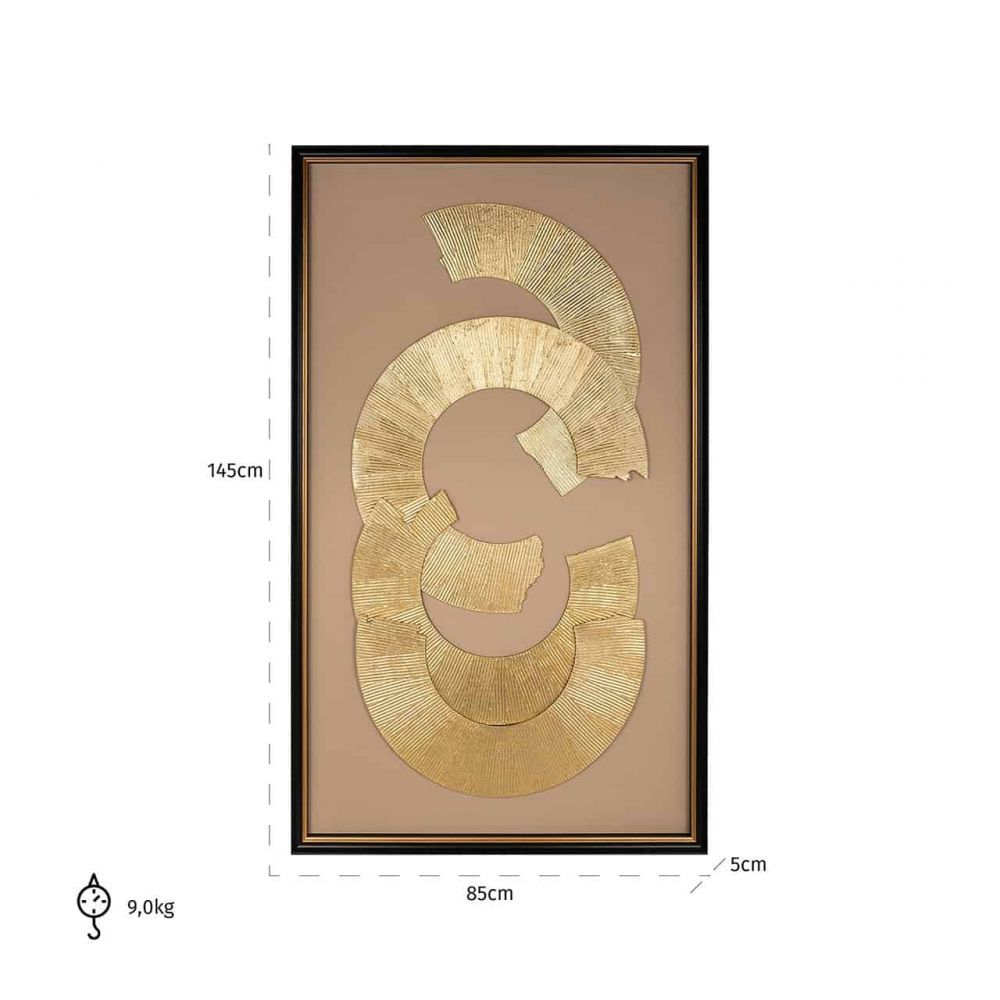 Tablou abstract Auriu L85xH145cm Eden Richmond Interiors