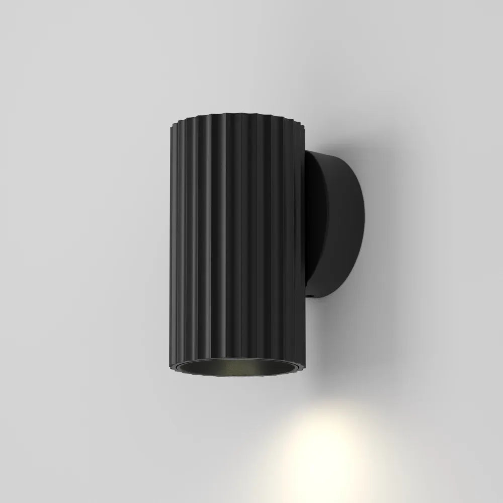 Aplica perete din Aluminiu Negru H10xD5.6cm Calipso