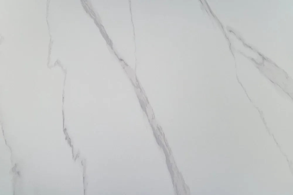 Masa din Ceramica Alb cu efect de marmura si MDF Alb D120xH75cm Unique