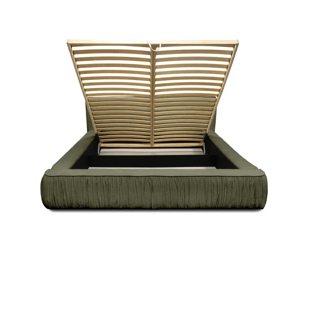 Pat 140x200cm tapitat cu Chenille Verde Naomi