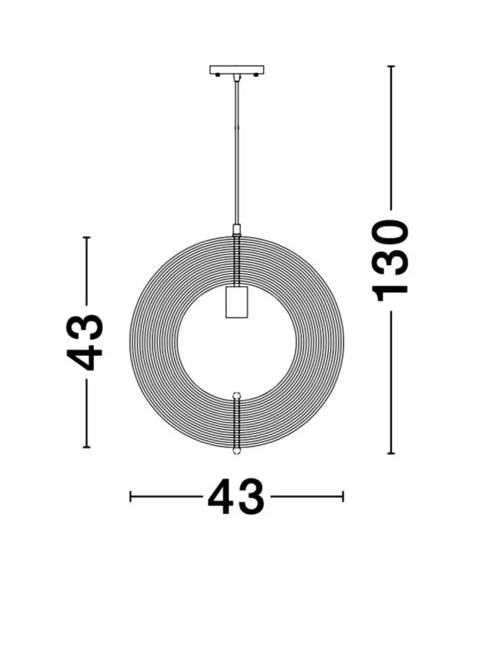 Pendul structura din Metal Negru si abajur din Lemn Bej H130xL43cm IP20 ASCO