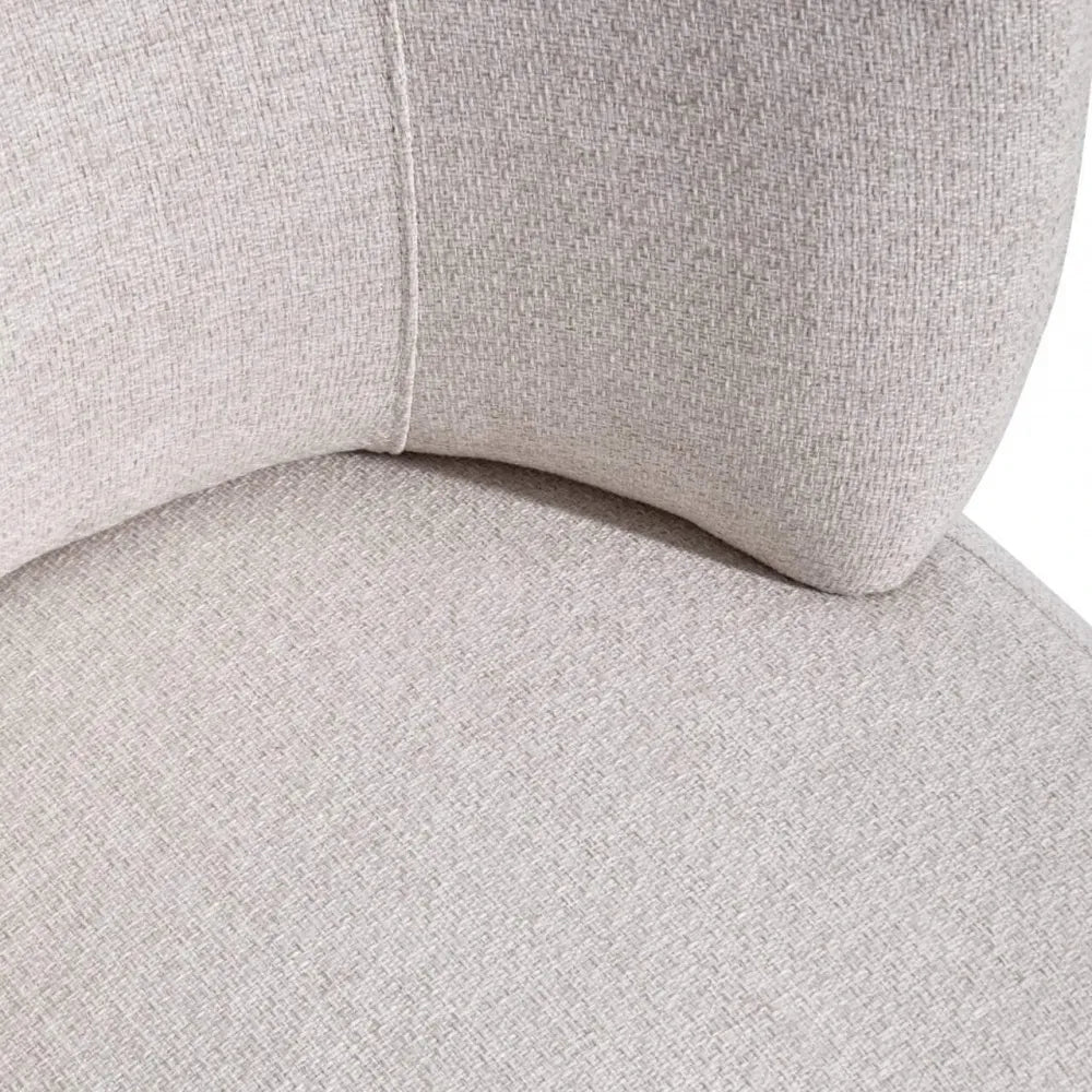 Scaun de exterior din Stofa Bej si Metal Alb L68xH78cm Mason Richmond interiors