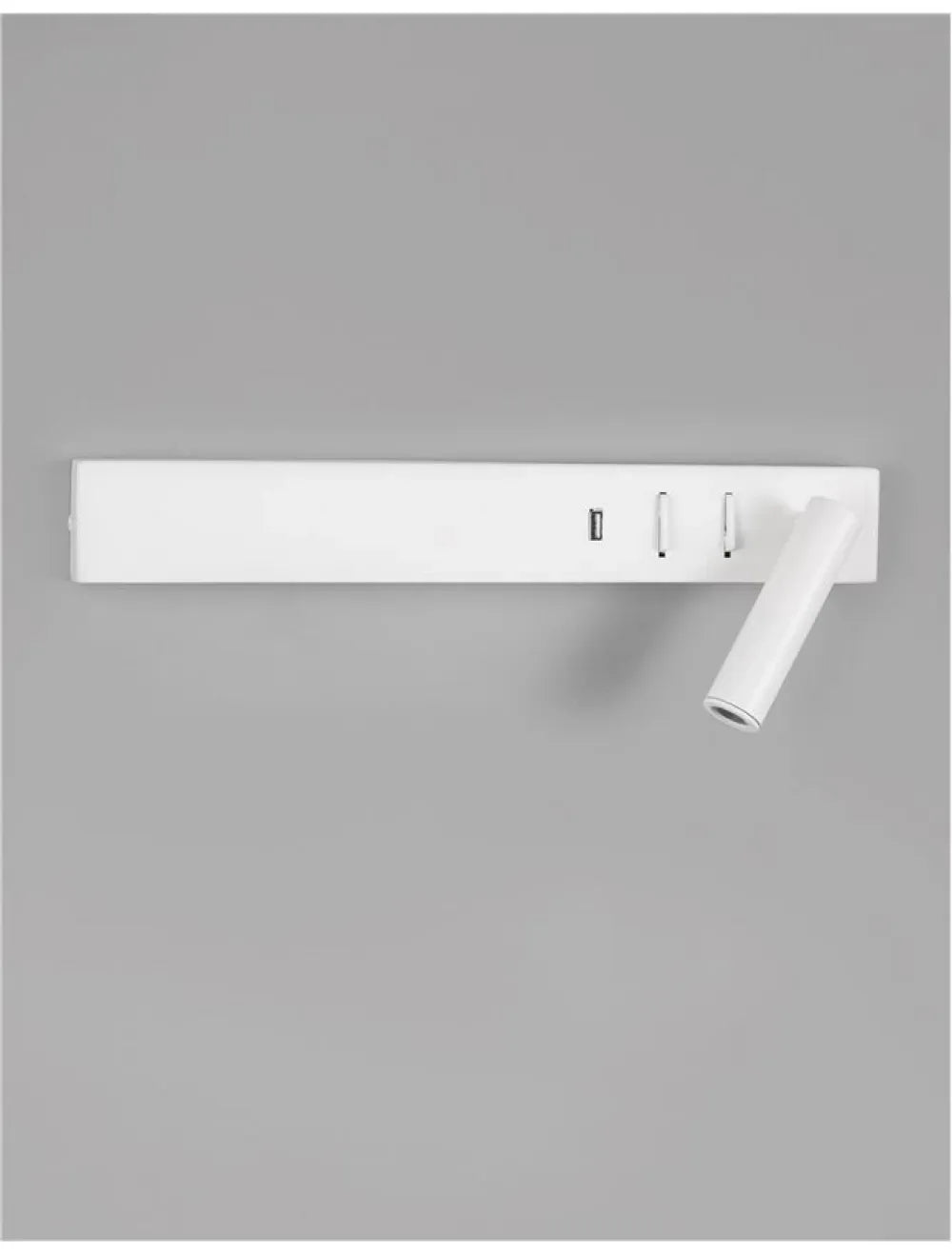 Aplica de perete structura din Metal Alb si abajur din Acrilic  H8xL35cm IP20 8W 560lm 3000k VIDA