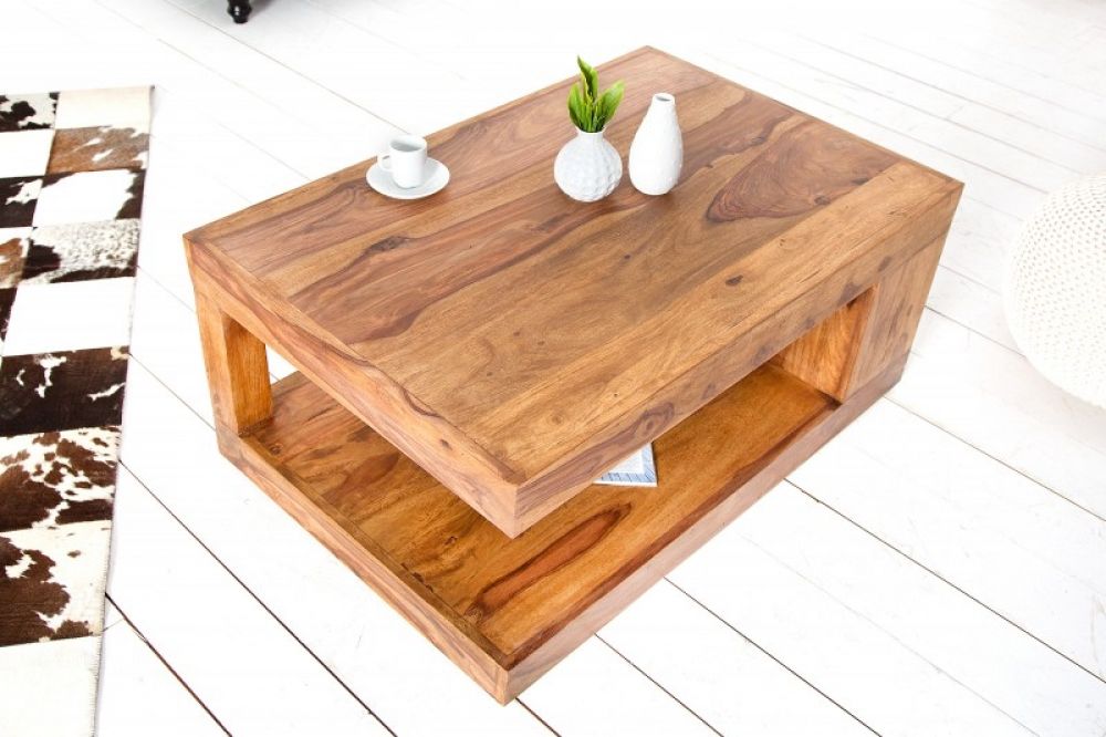 Masuta de cafea dreptunghiulara din lemn masiv Maro L90xH40cm Giant