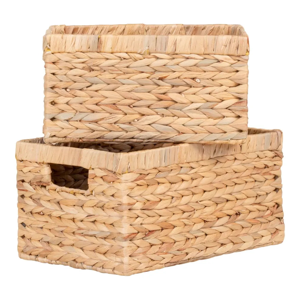 Set 2 cosuri depozitare impletite natural Maro H16/18xL30/35cm Passo