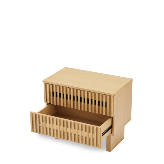 Noptiera cu sertare Lugano de culoare natural L60xH52cm