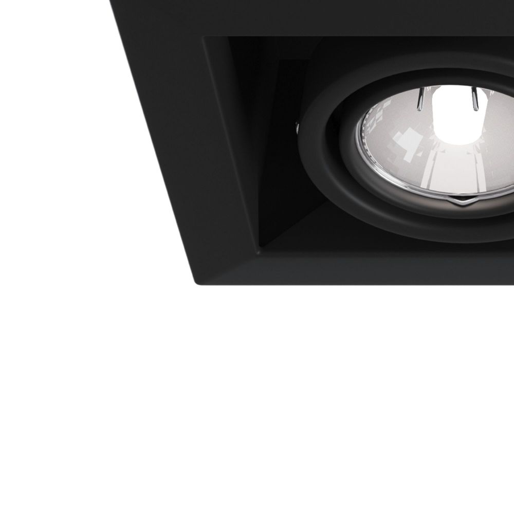 Spot incastra din Metal Negru L25xH8cm Metal Modern