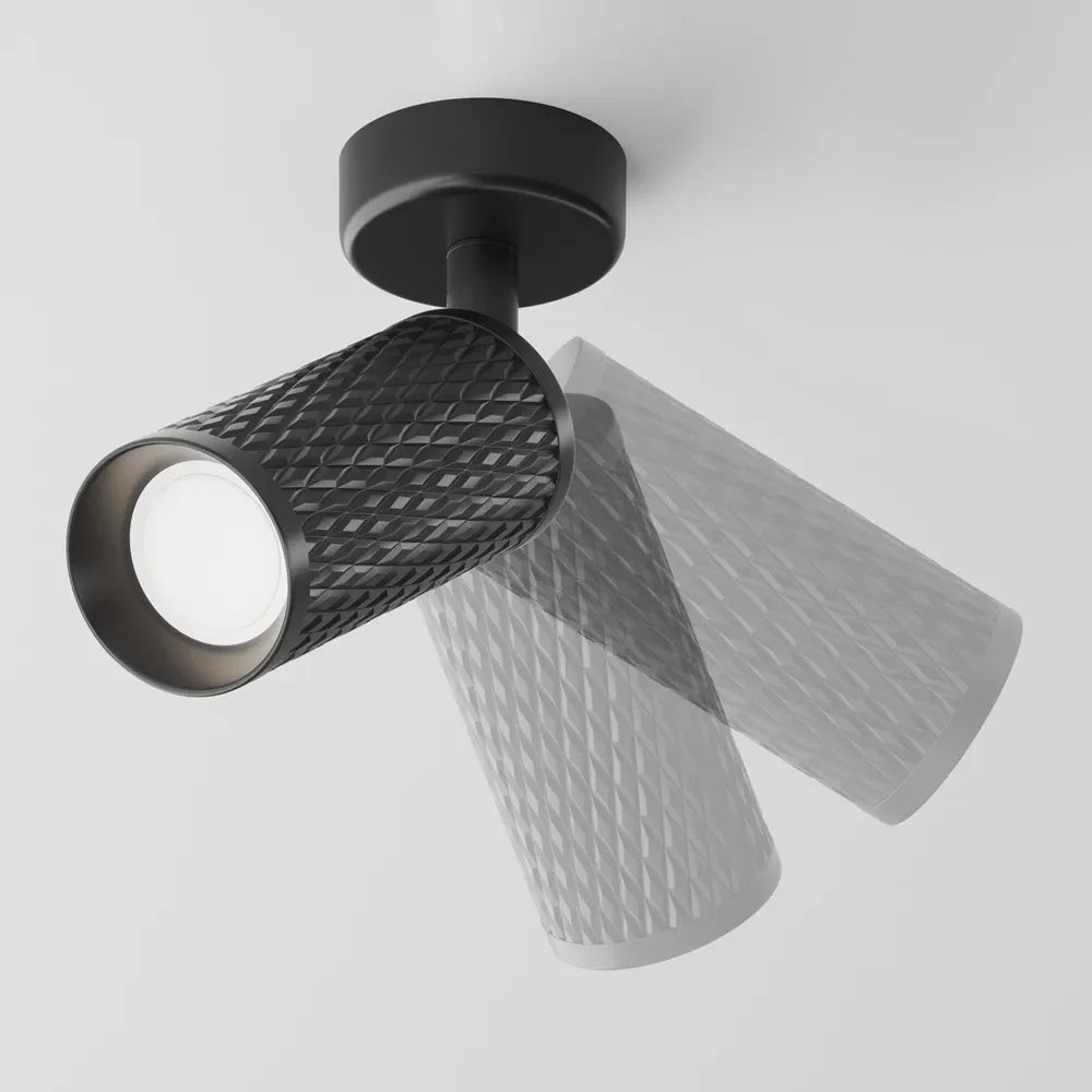 Spot aplicabil din Aluminiu Negru H19.5xL13cm IP 20 GU10 50W Focus Design