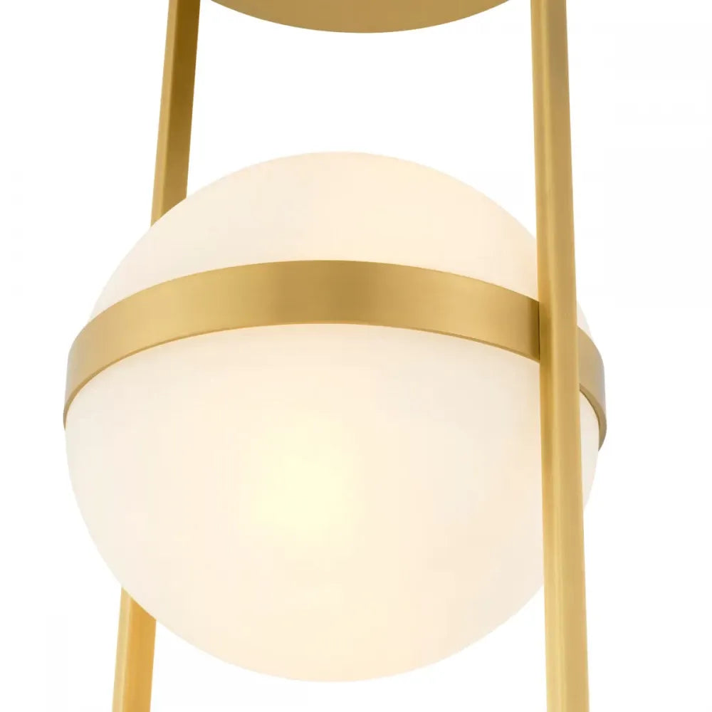 Lustra din Metal Alama si Sticla Alb H105xL38cm Dover Eichholtz