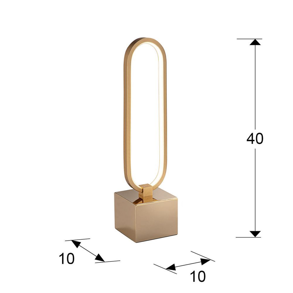 Veioza din Metal Rose gold L10xH40cm Colette