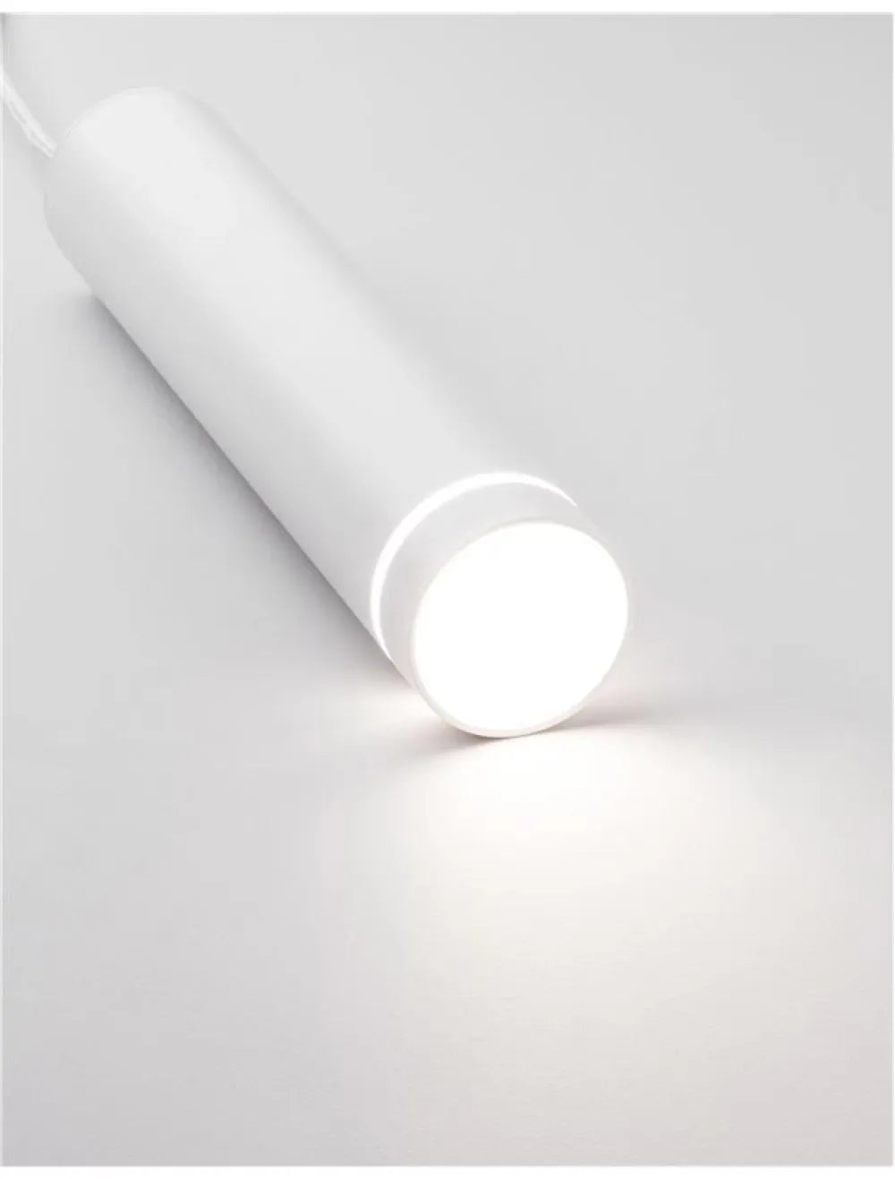 Pendul structura din Aluminiu Alb si abajur din Acrilic  H150xL6cm IP20 ESCA