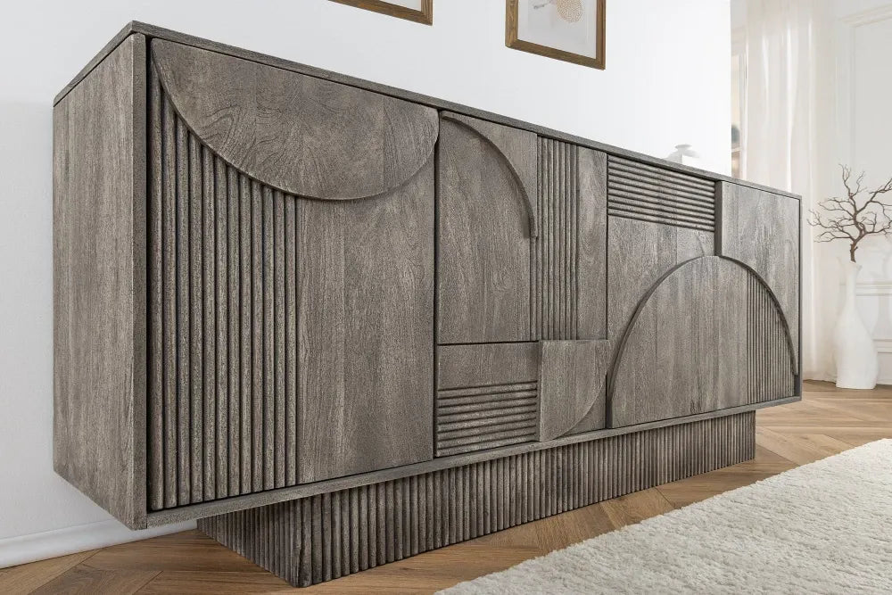 Comoda din Lemn de mango Gri L170xH80cm ART DECO