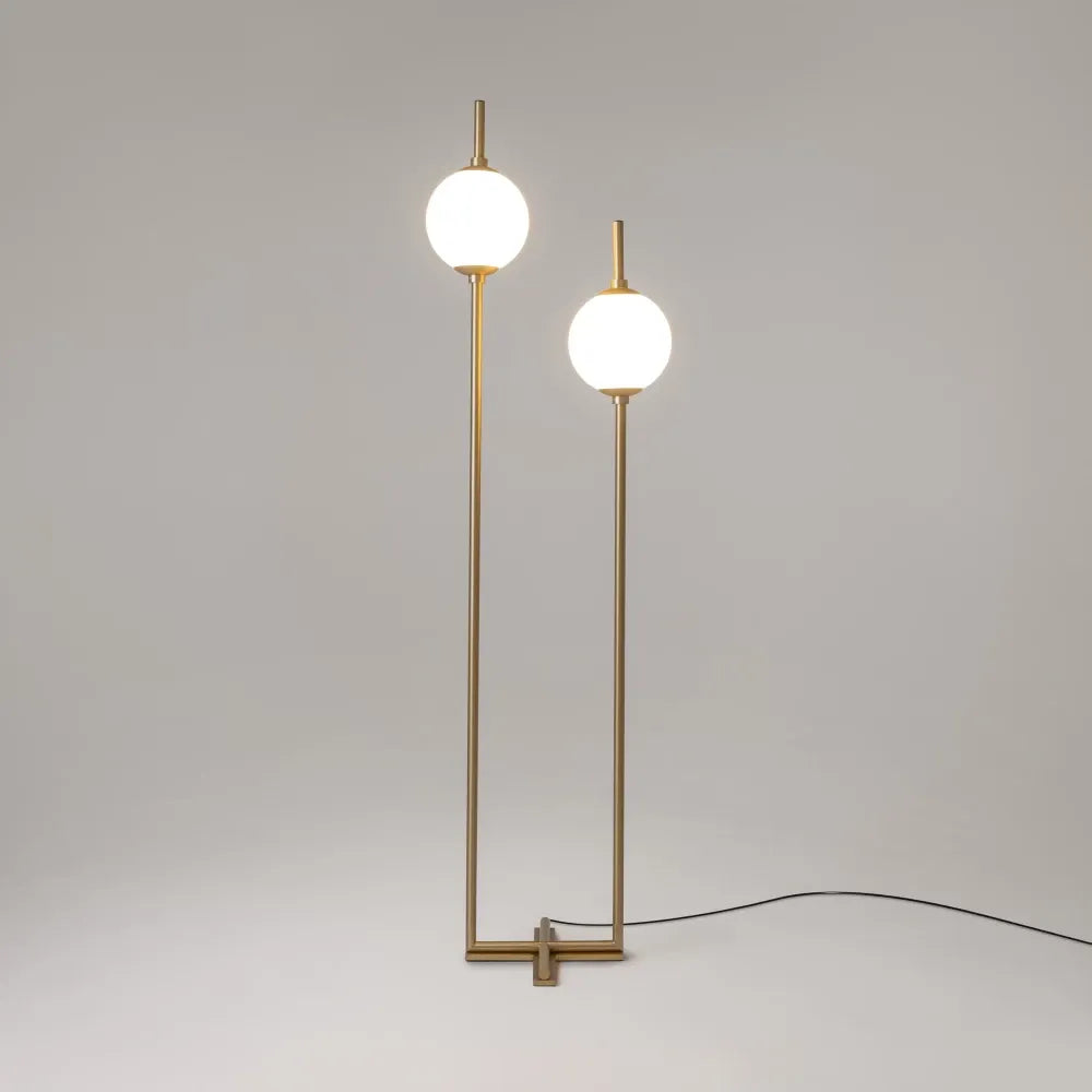Lampa podea din Metal Alama si Sticla Alb H150xL44cm The Sixth Sense