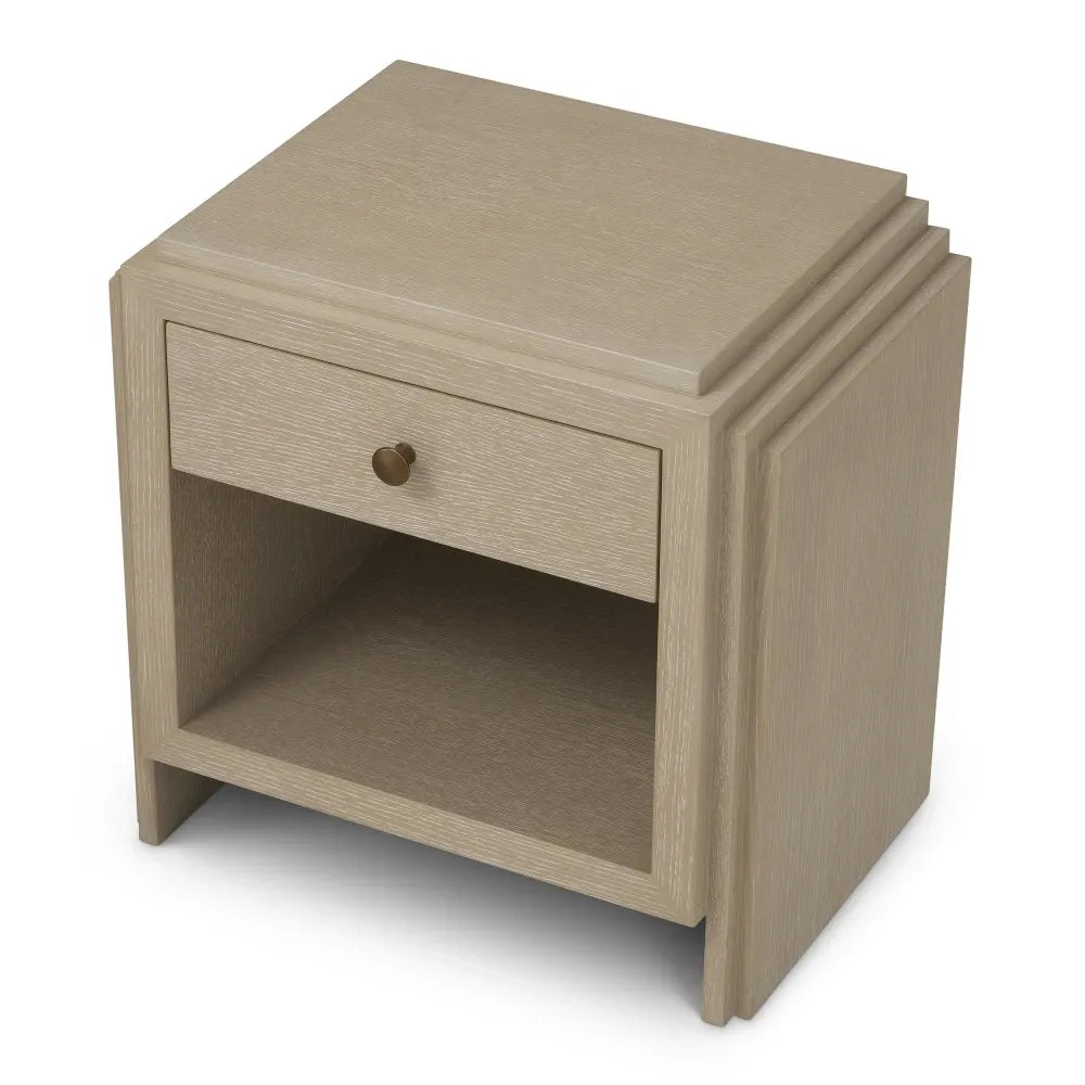 Noptiera din Furnir de stejar Maro deschis L58xH57cm ArtDeco Eichholtz